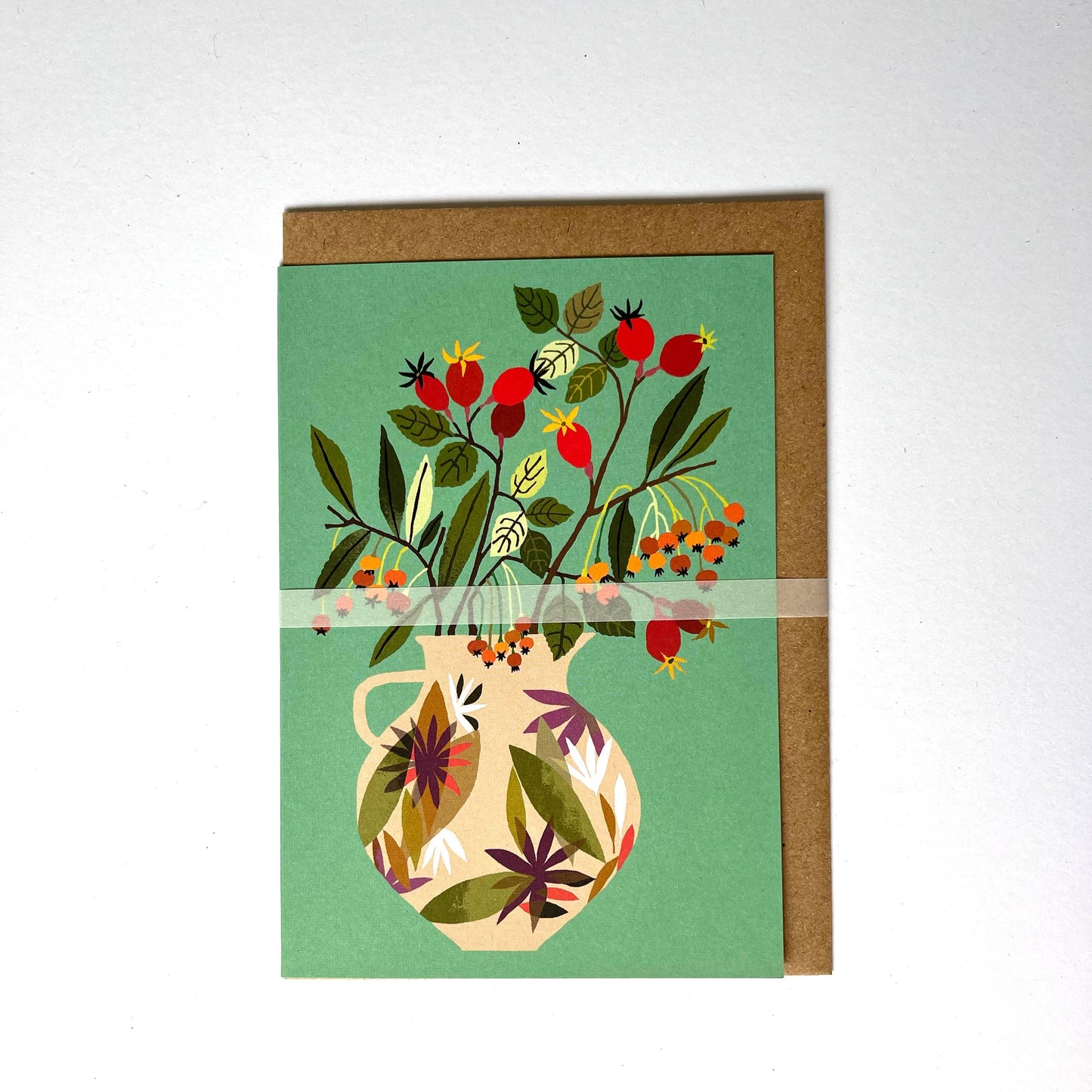 Rosehips Greetings Card