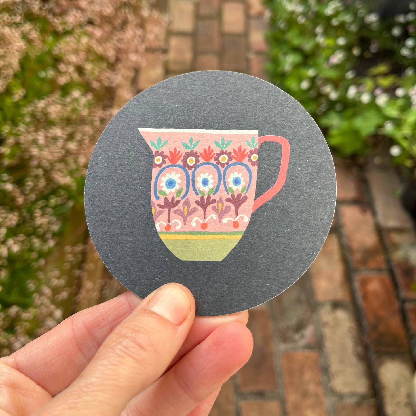 Drinks Coasters- Reversible Designs- Cup & Jug