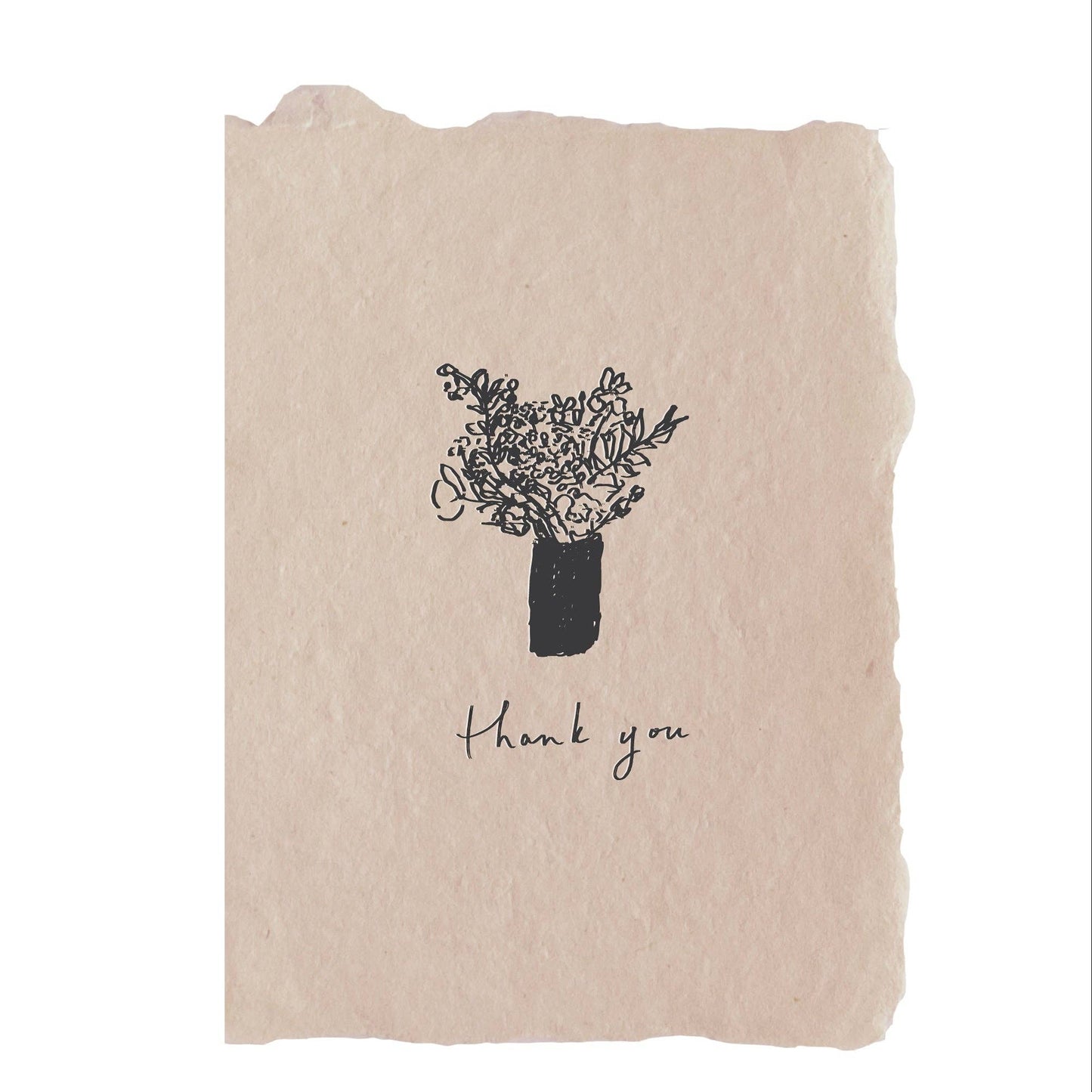 Thank you bouquet on rose card