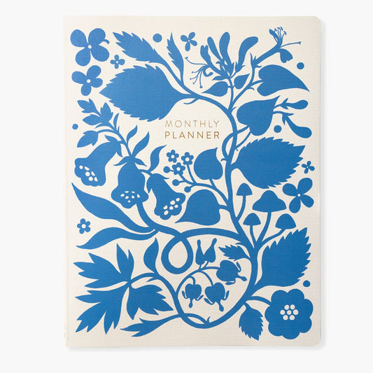 BLUE FLORAL | UNDATED MONTHLY PLANNER