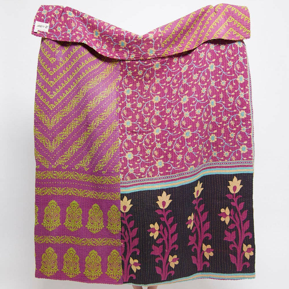 Kantha Quilt Throw