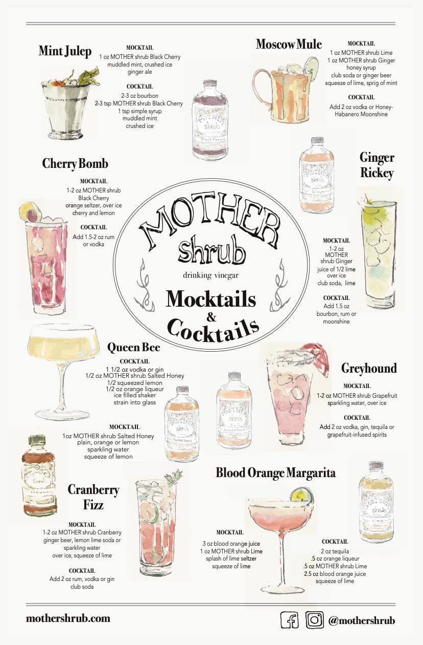 Mother Shrub 16 oz Flavors
