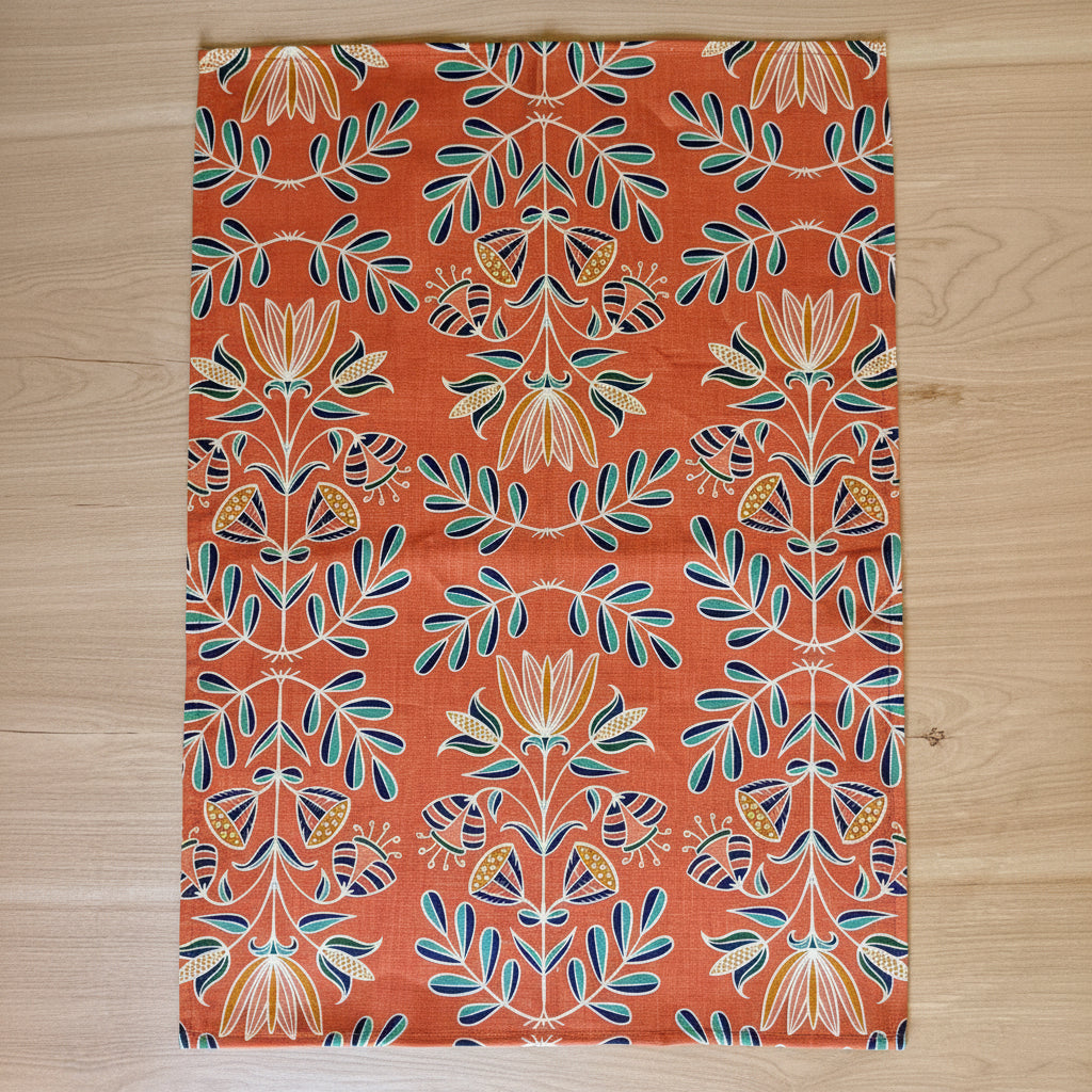 Melon Floral Tea Towel