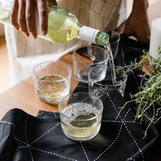 Graph Cotton Placemats - Set of 2: Charcoal