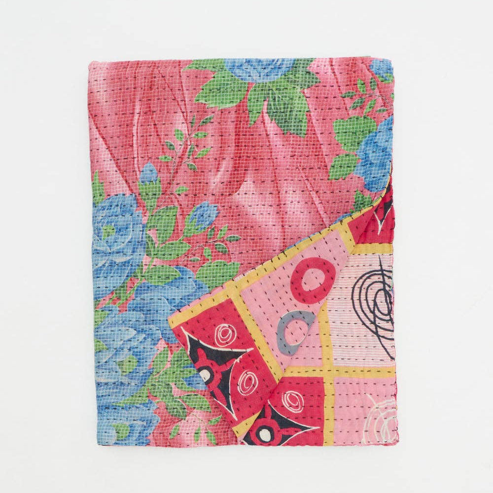 Small Kantha Quilt Throw