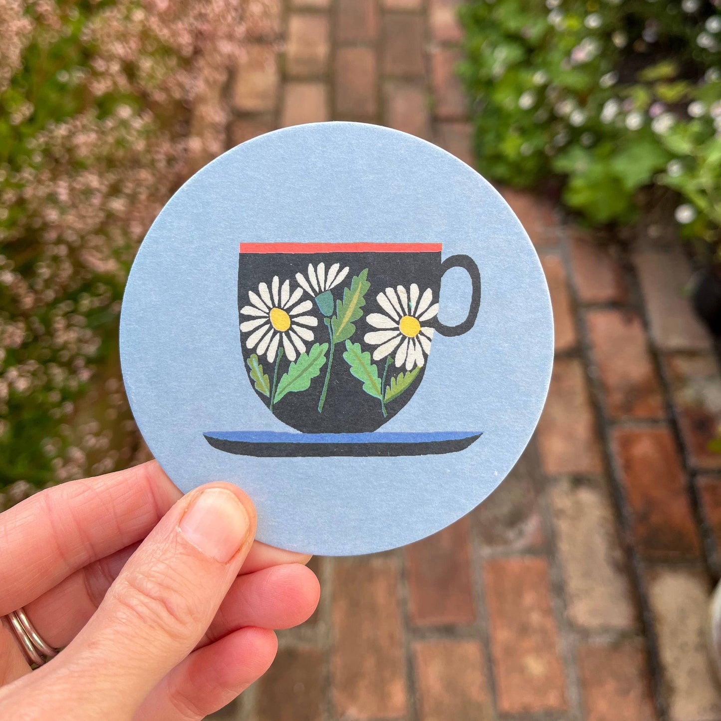 Drinks Coasters- Reversible Designs- Cup & Jug