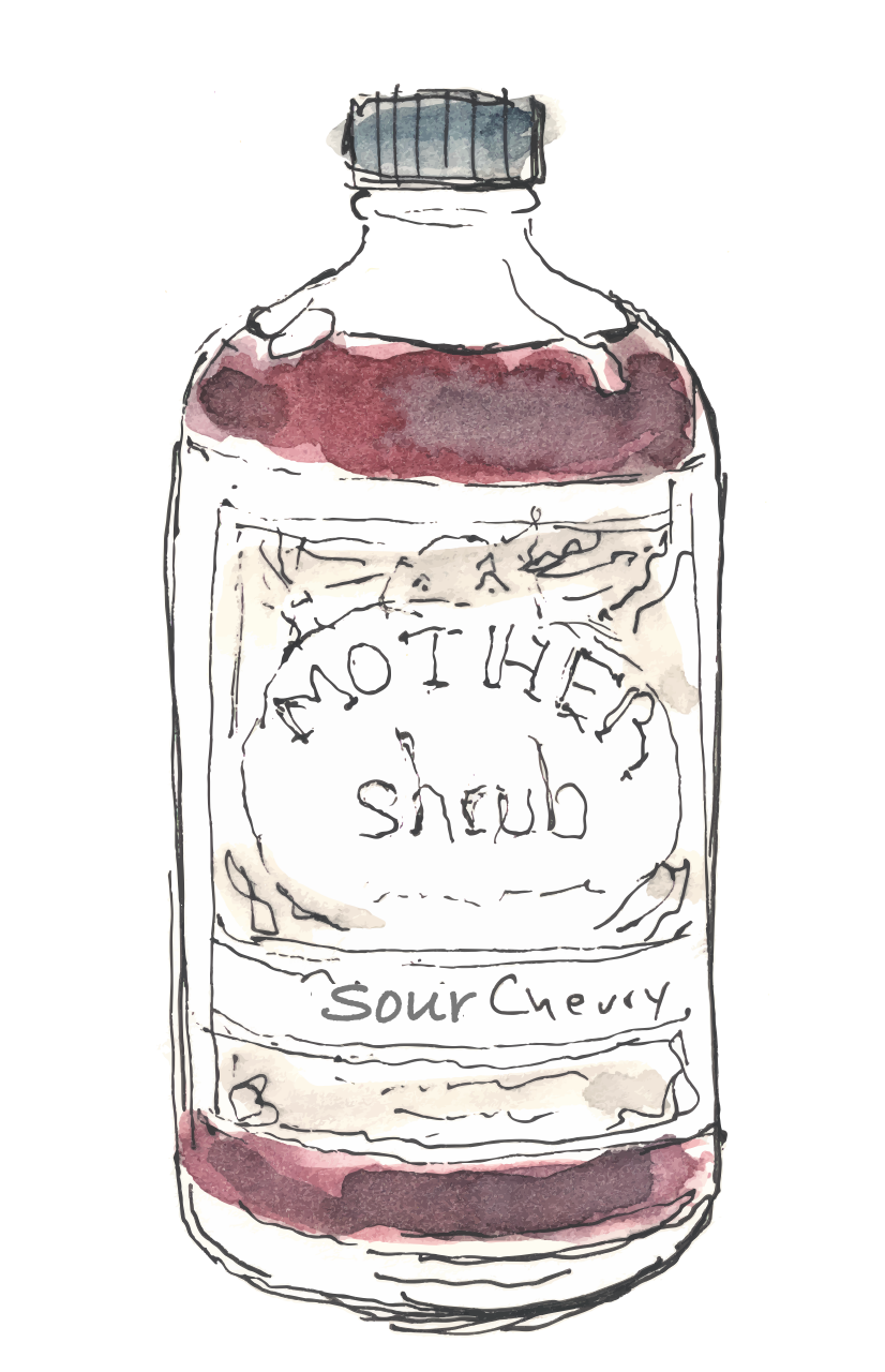 MOTHER shrub Sour Cherry Maple Drinking Vinegar Mixer, 8 oz