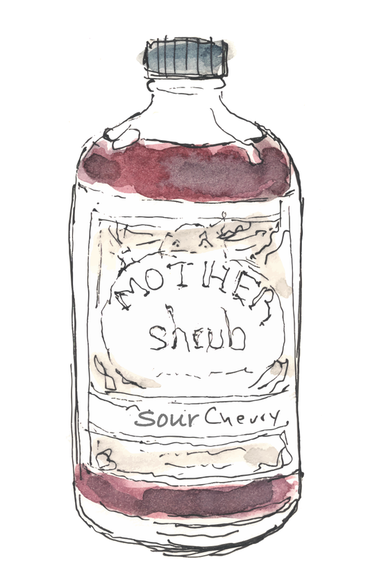MOTHER shrub Sour Cherry Maple Drinking Vinegar Mixer, 8 oz