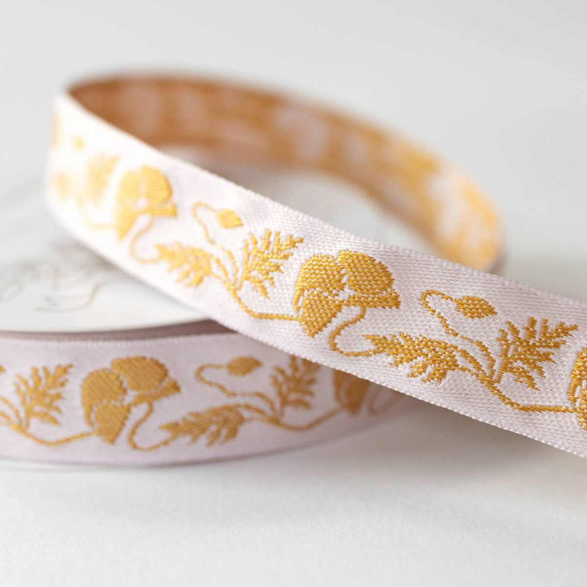 GOLD POPPY | EMBROIDERED RIBBON