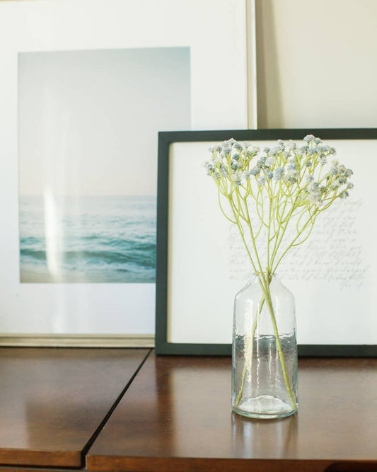Siena Handblown Hammered Bud Vase: Clear