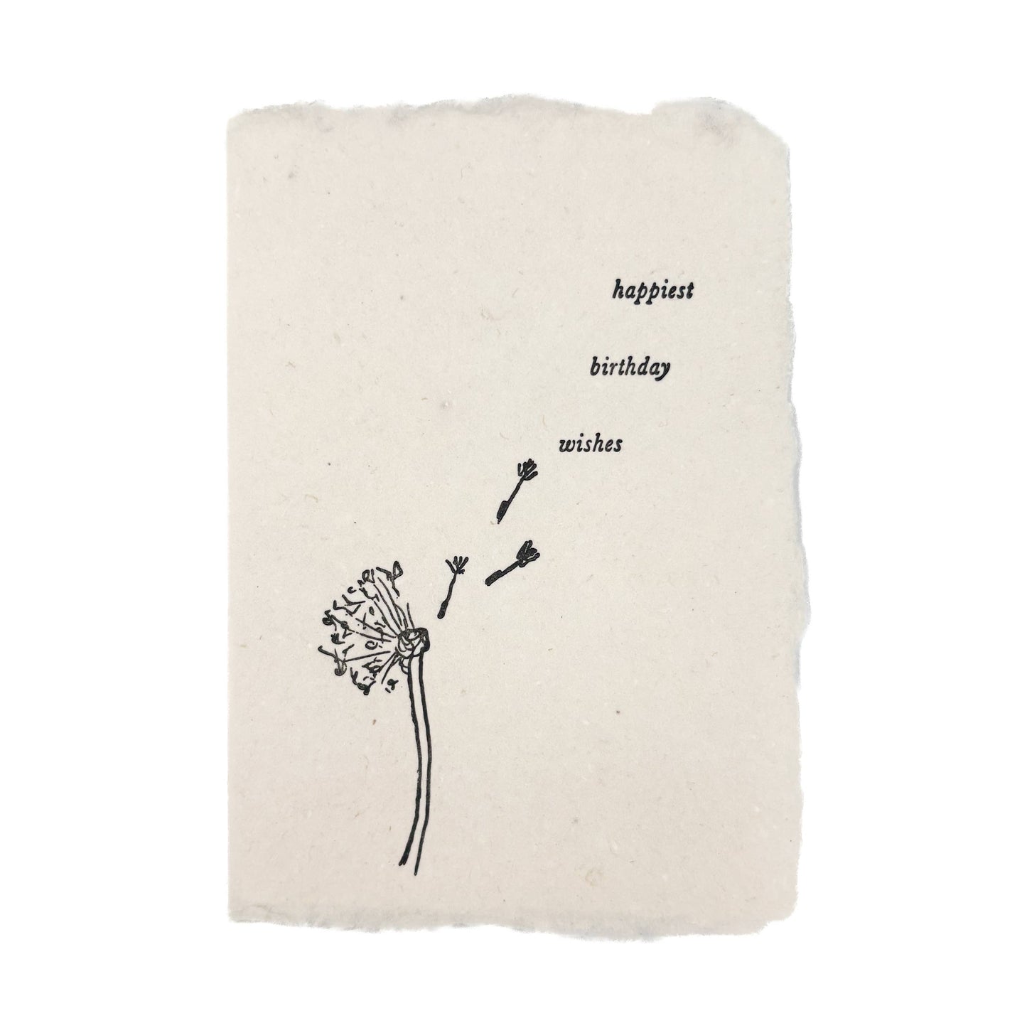 Happiest birthday wishes dandelion card