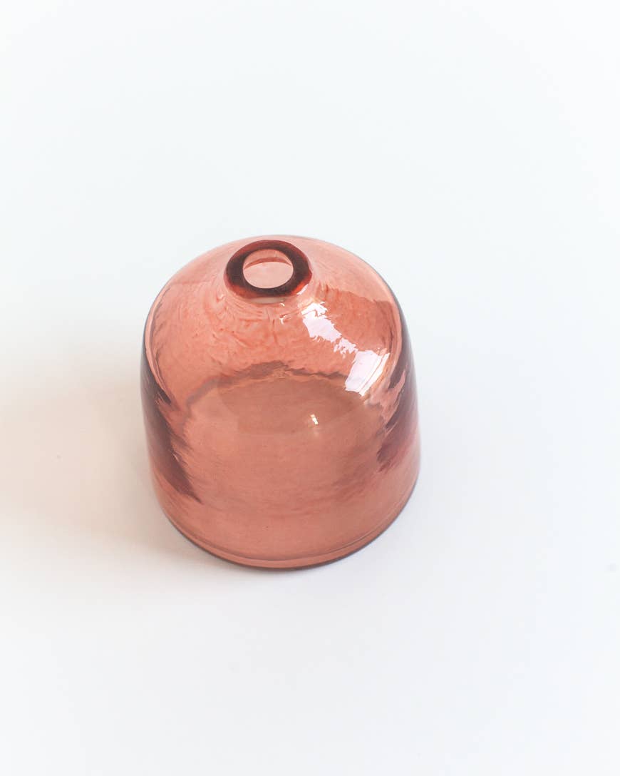 Bella Handblown Hammered Glass Bud Vase: Marigold