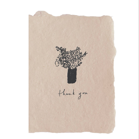 Thank you bouquet on rose card
