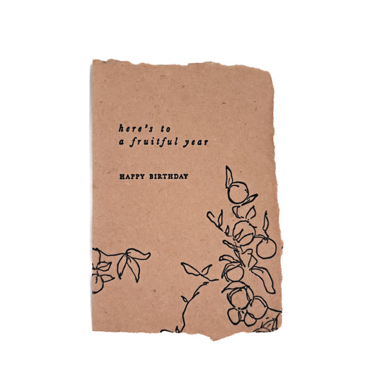 Fruitful year happy birthday card
