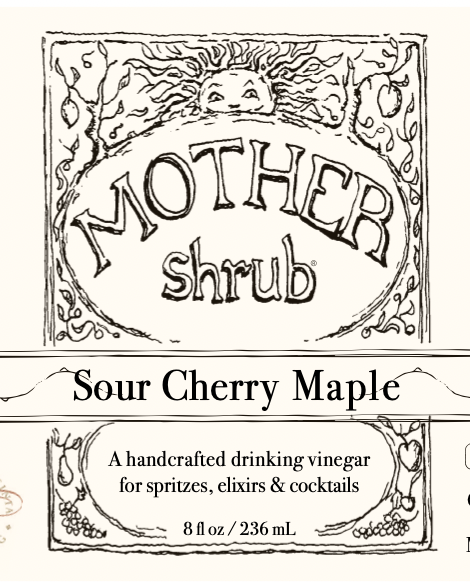 MOTHER shrub Sour Cherry Maple Drinking Vinegar Mixer, 8 oz