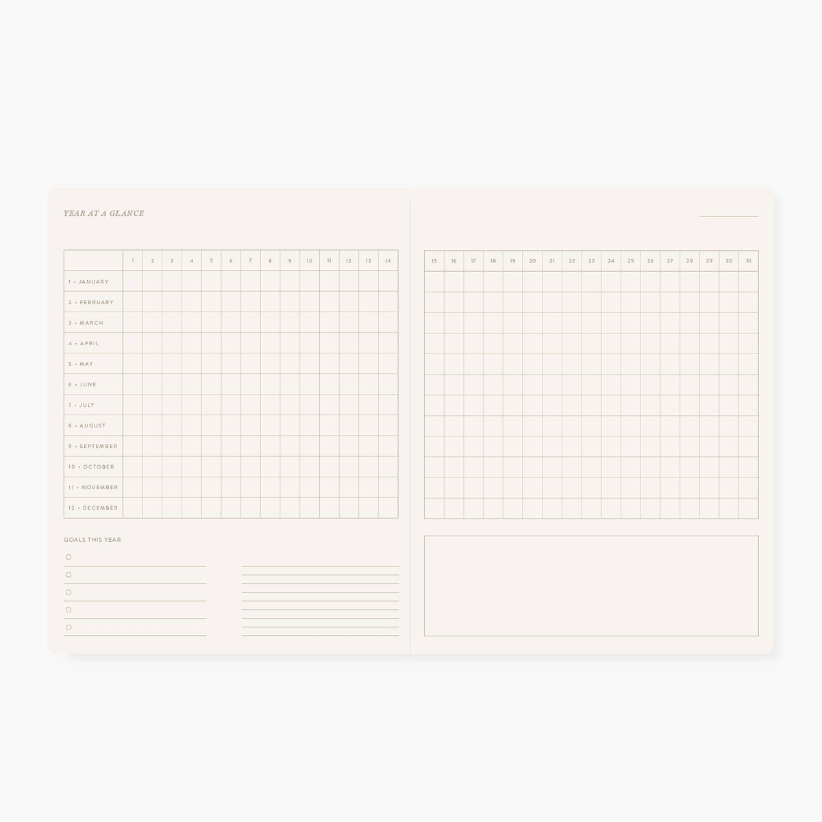 BLUE FLORAL | UNDATED MONTHLY PLANNER