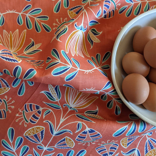 Melon Floral Tea Towel